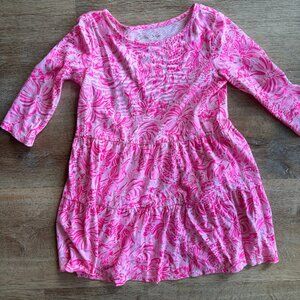 Soft pink floral Lilly Pulitzer kids dress, size S
